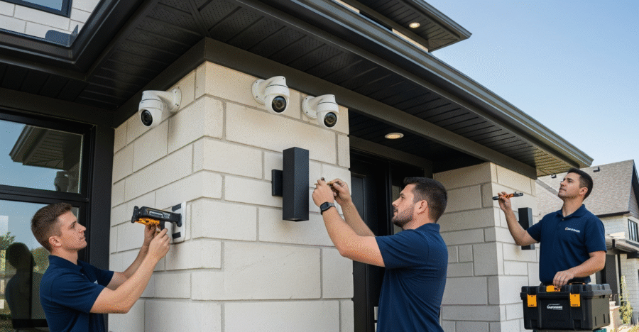 Professional CCTV camera installation in Oakville by Kancam Professional CCTV camera installation in Oakville by Kancam